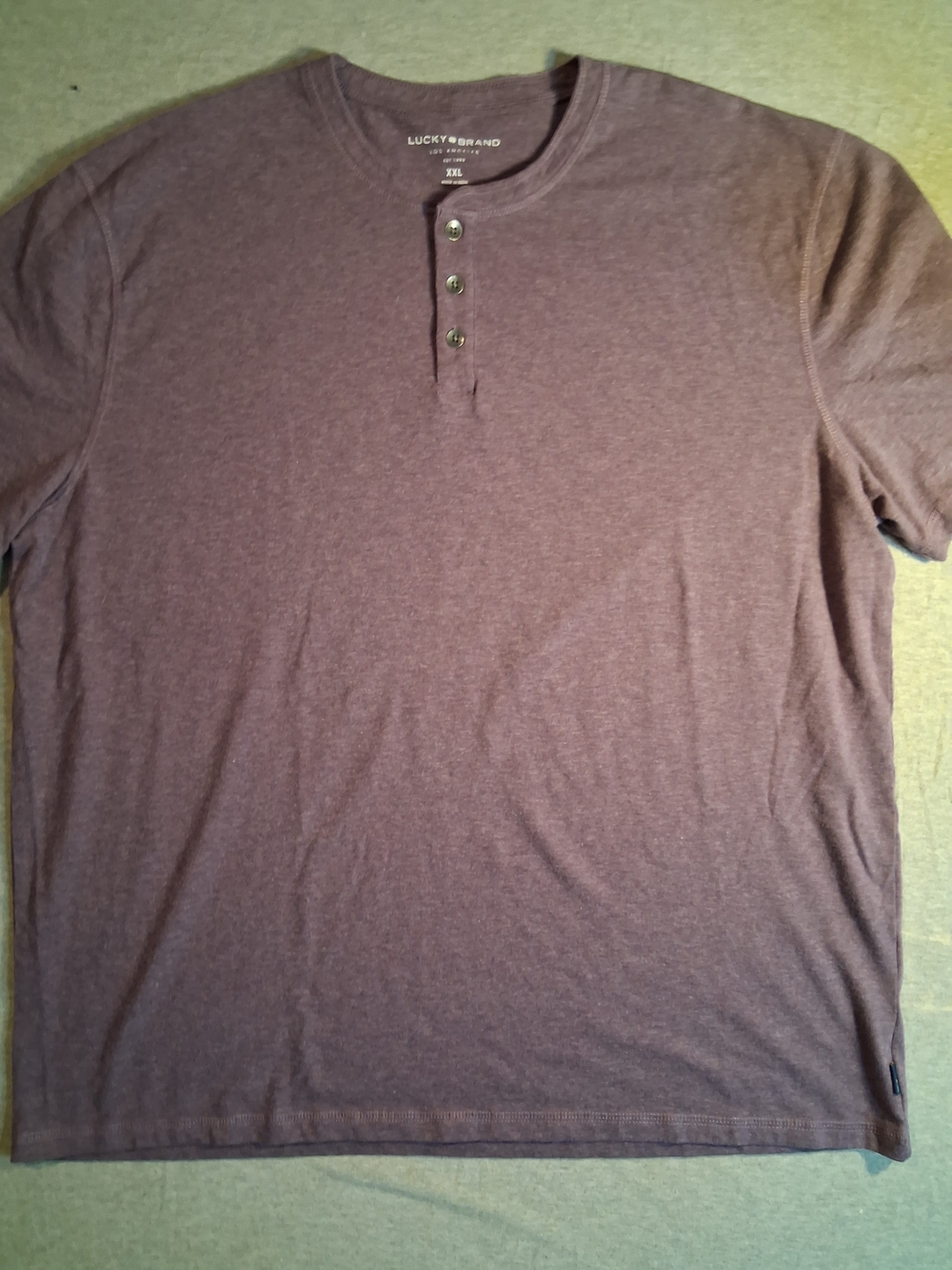 Lucky Brand Men's Plum Henley Long Sleeve Shirt - Picture 2 of 3